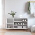 Mueble zapatero madera contrachapada blanco brillo 102x36x60