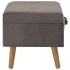 Taburete de almacenamiento de terciopelo gris 40