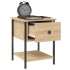Mesita de noche madera de ingeniería roble Sonoma 34x35,5x45
