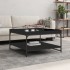 Mesa de centro madera de ingeniería y hierro negro 80x80x45