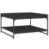 Mesa de centro madera de ingeniería y hierro negro 80x80x45