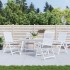 Cojines de silla de jardín 4 uds tela gris 40x40x3