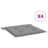 Cojines de silla de jardín 4 uds tela gris 40x40x3