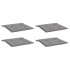 Cojines de silla de jardín 4 uds tela gris 40x40x3