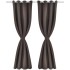 2 cortinas marrones oscuras con anillas blackout