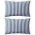 Cojines para exterior a rayas 60x40 cm azul marino 2