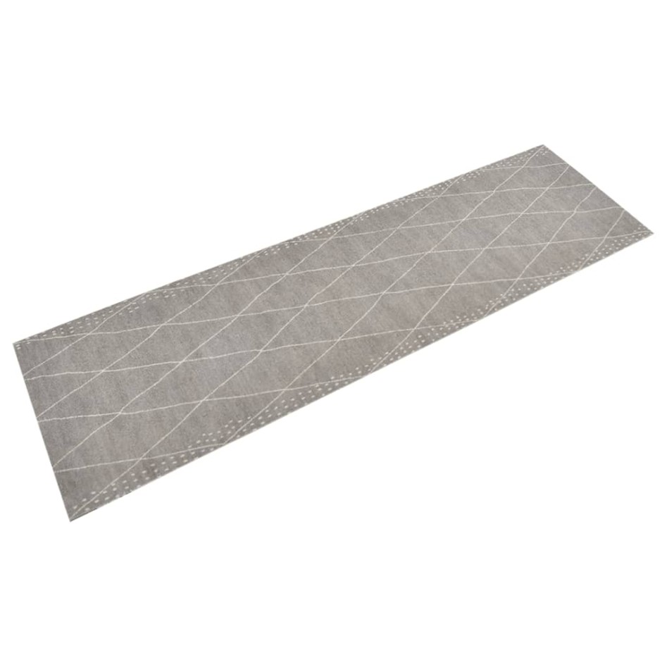 Alfombra de cocina lavable terciopelo dibujo rombos 45x150