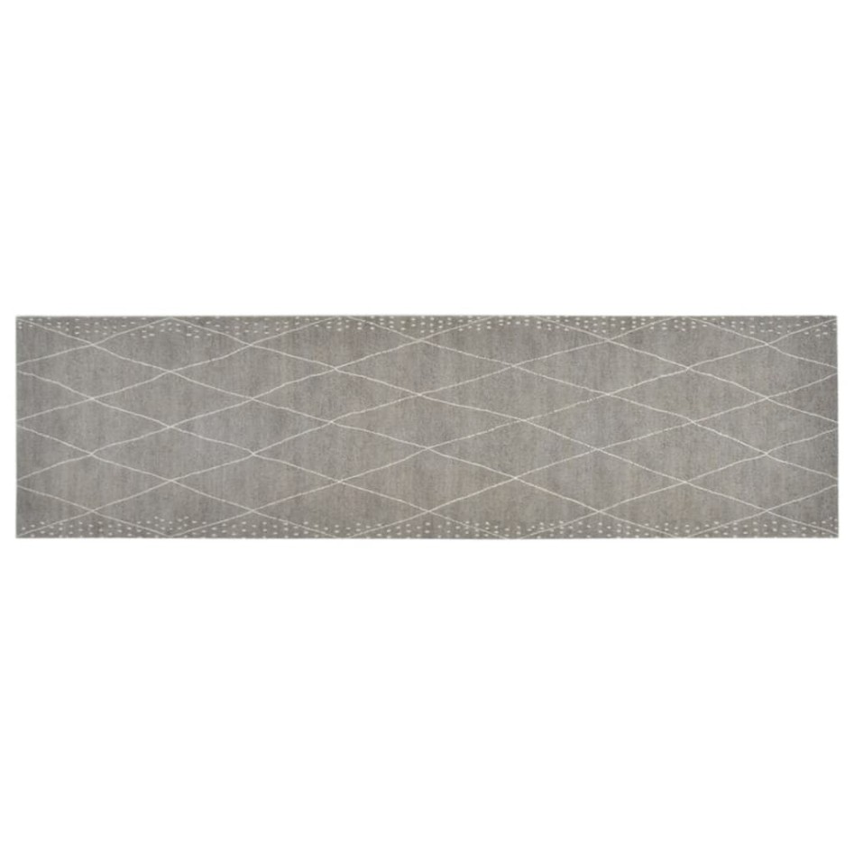 Alfombra de cocina lavable terciopelo dibujo rombos 45x150