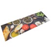 Alfombra de cocina lavable terciopelo dibujo vino cena 60x180cm