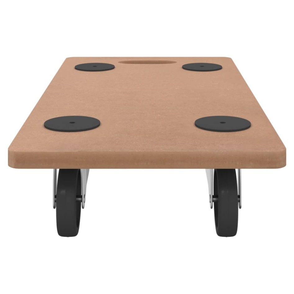 Soportes con ruedas 2 uds madera de ingeniería