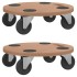 Soportes con ruedas 2 uds madera de ingeniería