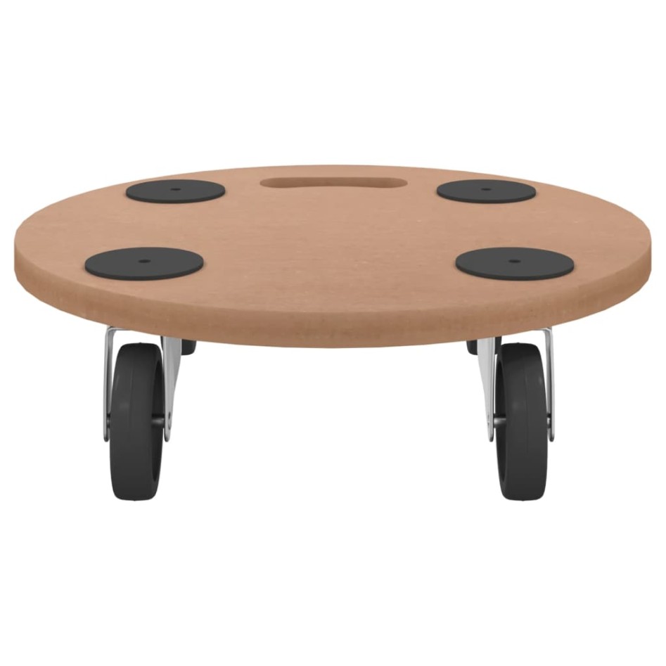 Soportes con ruedas 2 uds madera de ingeniería