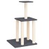 Rascador para gatos con postes de sisal gris oscuro 85,5