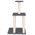 Rascador para gatos con postes de sisal gris oscuro 85,5