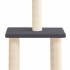 Rascador para gatos con postes de sisal gris oscuro 85,5