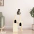 Rascador para gatos con postes de sisal color crema 82