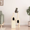 Rascador para gatos con postes de sisal color crema 82 cm