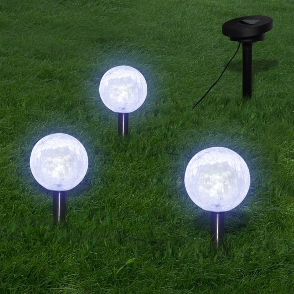 Lámparas de jardín LED con anclajes y paneles solares 6