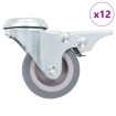 Ruedas giratorias con agujero pasador 12 unidades 50 mm