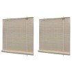 Estor enrollable de bambú natural 2 unidades 120x160 cm