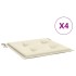 Cojines de silla de jardín 4 uds tela Oxford crema 50x50x3