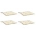 Cojines de silla de jardín 4 uds tela Oxford crema 50x50x3
