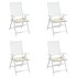 Cojines de silla de jardín 4 uds tela Oxford crema 50x50x3