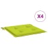 Cojines de silla de jardín 4 uds tela Oxford verde 50x50x3