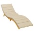 Cojín de tumbona de tela Oxford beige 200x50x3