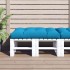 Cojín para sofá de palets de tela azul 120x80x12