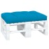 Cojín para sofá de palets de tela azul 120x80x12