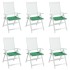 Cojines de silla de jardín 6 uds tela Oxford verde 50x50x3