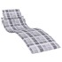 Cojín de tumbona de tela Oxford a cuadros gris 186x58x3