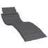 Cojín de tumbona de tela Oxford gris antracita 186x58x3
