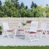 Cojines silla de jardín 4 uds tela Oxford rojo tinto 40x40x3