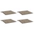 Cojines de silla de jardín 4 uds tela Oxford taupé 50x50x3