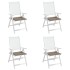Cojines de silla de jardín 4 uds tela Oxford taupé 50x50x3