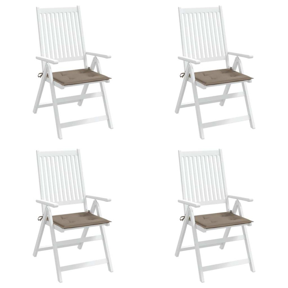 Cojines de silla de jardín 4 uds tela Oxford taupé 50x50x3