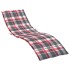 Cojín de tumbona de tela Oxford a cuadros rojo 200x50x3