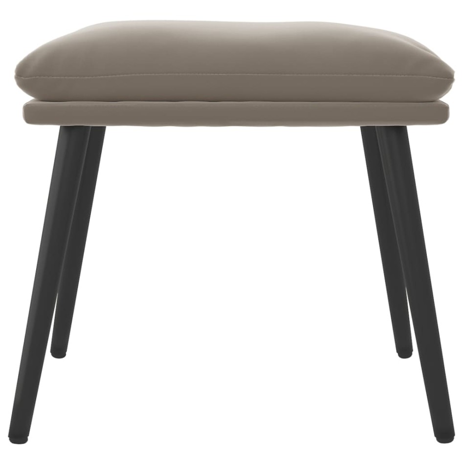 Reposapiés de terciopelo gris claro 45x29,5x35