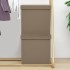 Taburetes de almacenaje plegables 2 uds capuchino