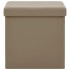 Taburetes de almacenaje plegables 2 uds capuchino