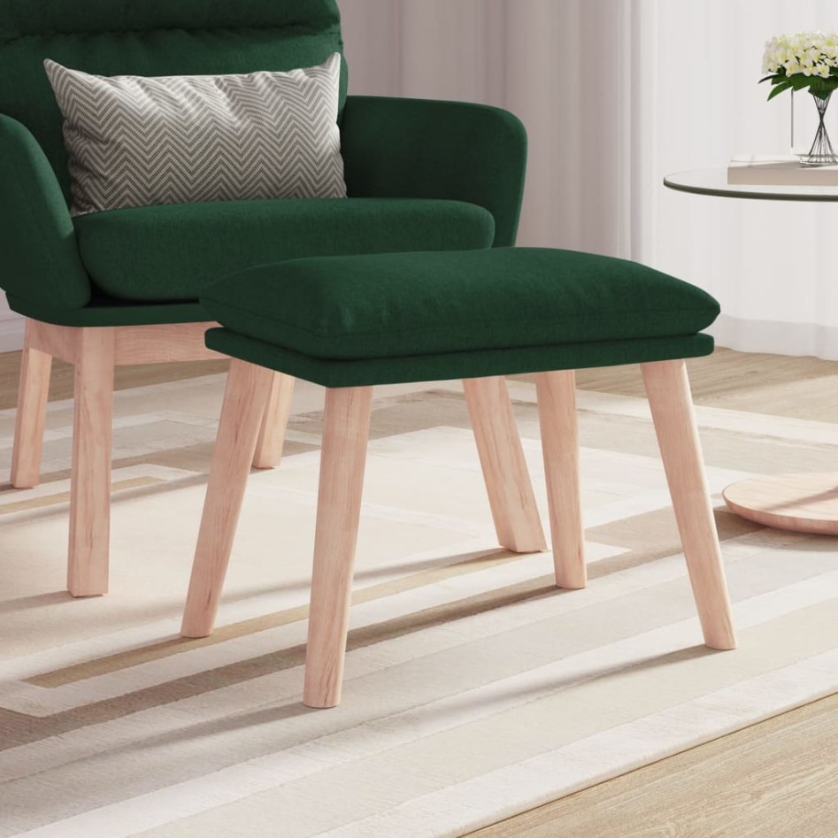 Reposapiés de tela verde oscuro 45x29,5x35