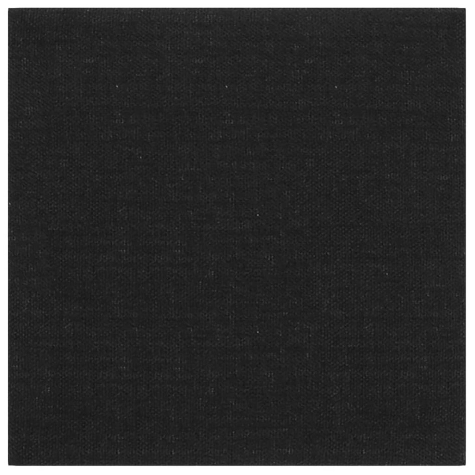Paneles de pared 12 uds tela negro 30x30 cm 1,08