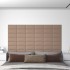 Paneles de pared 12 uds cuero PE capuchino 30x15 cm 0,54