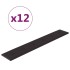 Paneles de pared 12 uds cuero sintético negro 90x15 cm 1,62