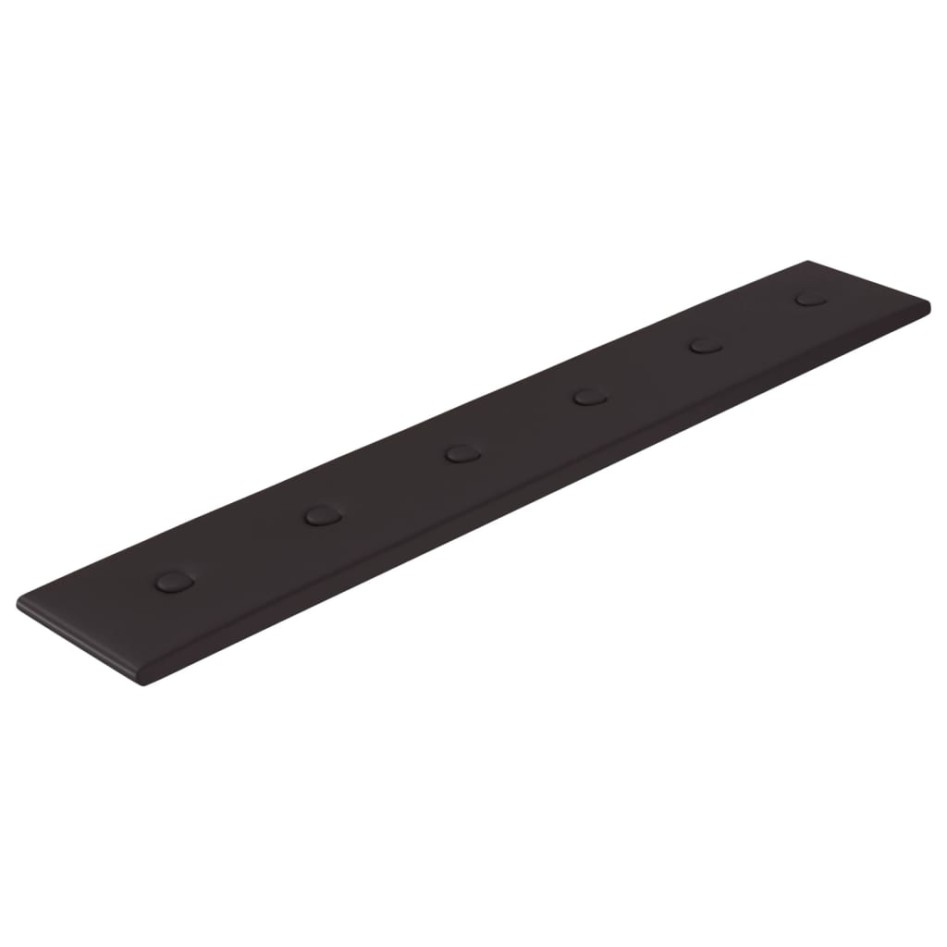 Paneles de pared 12 uds cuero sintético negro 90x15 cm 1,62
