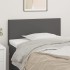 Cabecero de cuero sintético gris 90x5x78/88