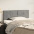 Cabecero de terciopelo gris claro 90x5x78/88