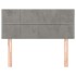 Cabecero de terciopelo gris claro 90x5x78/88